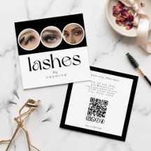 Wimperntechnikerin 3 Foto QR Code Schwarz Weiß