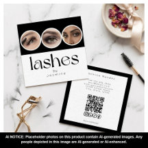 Wimperntechnikerin 3 Foto QR Code Schwarz Weiß