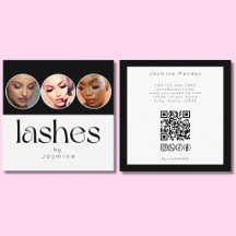 Wimperntechnikerin 3 Foto QR Code Schwarz Weiß