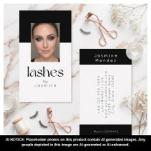 Wimperntechnikerin Elegantes Foto Schwarz-Weiß