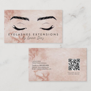 Wimpernverlängerung Salon Schönheit Wasserfarbe Visitenkarte