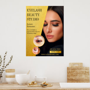 Wimpernverlängerungsstudio mittlerer Größe anpasse Poster