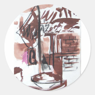 Wimpis auf PCH Schürze Runder Aufkleber