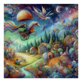 Wimsical Pony Poster