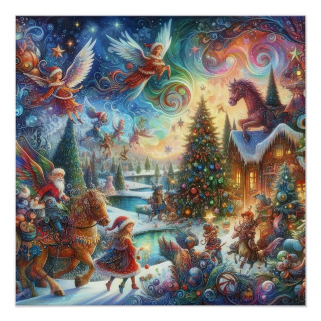Wimsical World of a Kinder Dream Christmas Poster (Vorderseite)