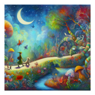 Wimsical World of a Kinder Dream Christmas Poster