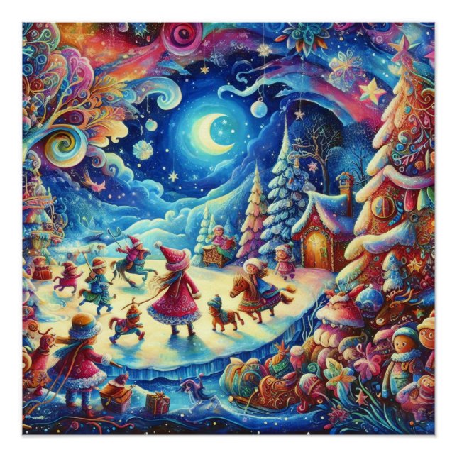 Wimsical World of a Kinder Dream Christmas Poster (Vorderseite)
