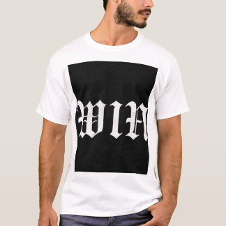 WIN Gothic Kalligrafie T-Shirt | Dunkle Ästhetik M