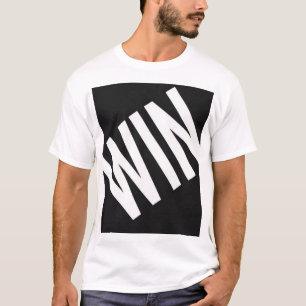 WIN Heavy Diagonal Typography T-Shirt   Bold Hustl