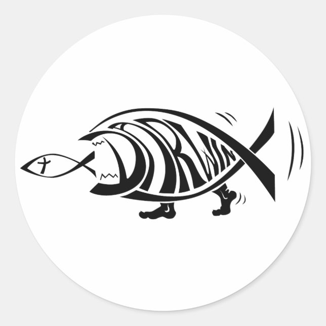 Win in Darwin (von sethness@deviantart) Runder Aufkleber (Vorderseite)