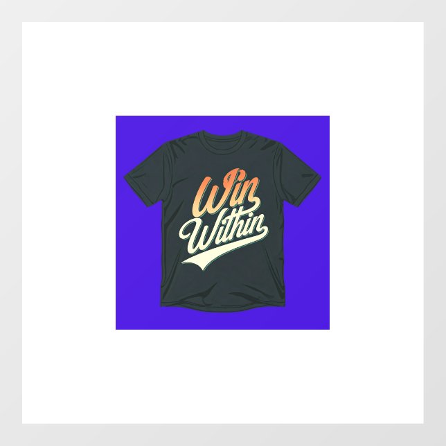 "Win In." Fensteraufkleber (Blatt)