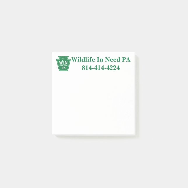 WIN Logo Haftnotizen Post-it Klebezettel (Vorderseite)