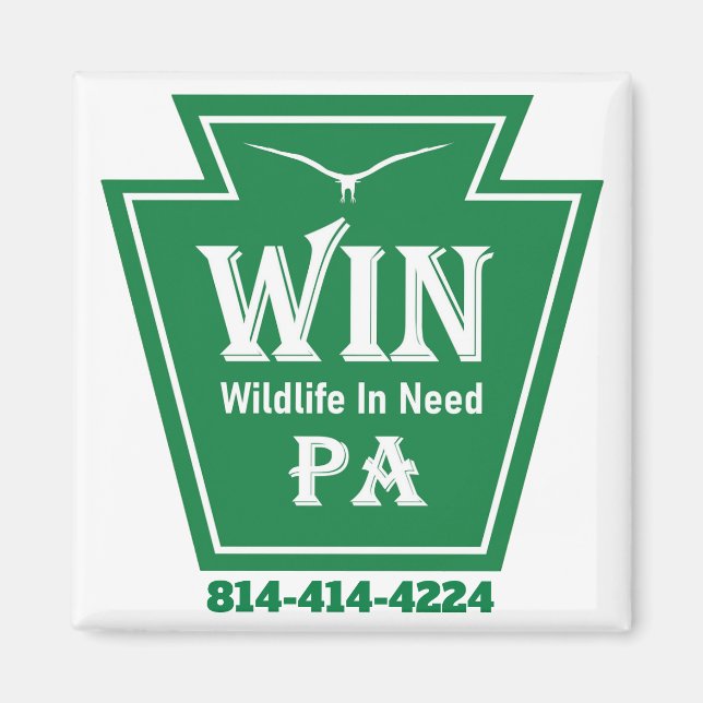 WIN LOGO Kühlschrankmagnet Magnet (Vorne)