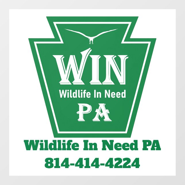 WIN Logo Window Cling-White background Fensteraufkleber (Blatt)