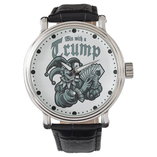 Win With A Trump - Gewinne mit einem Trumpf Armbanduhr (Vorderseite)