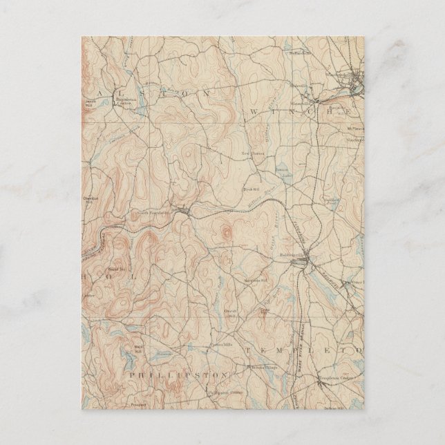 Winchendon, Massachusetts Postkarte (Vorderseite)