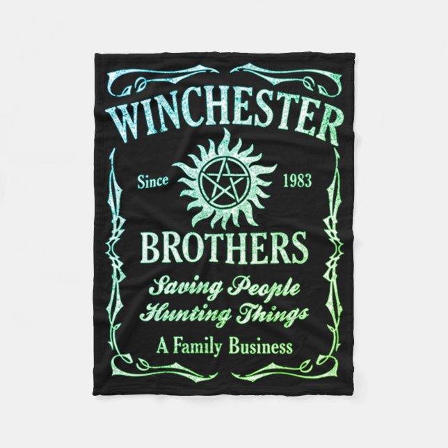 Winchester Brothers Seit 1983 ( Leafgreen ) Fleecedecke (Vorderseite)