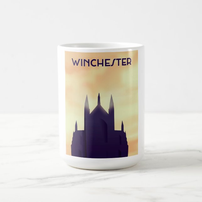 Winchester Cathedral Reiseplakat Kaffeetasse (Mittel)