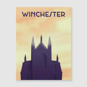 Winchester Cathedral Reiseplakat Magnetkarte