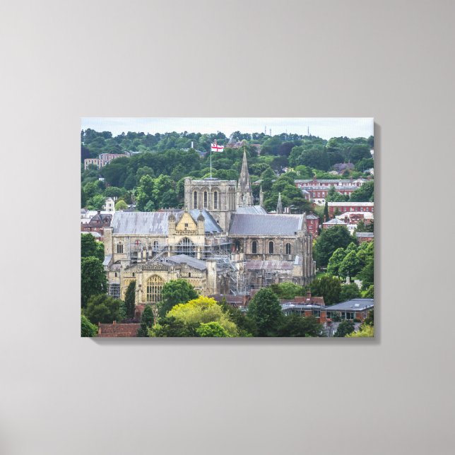 Winchester Cathedral View Leinwand (Vorderseite)