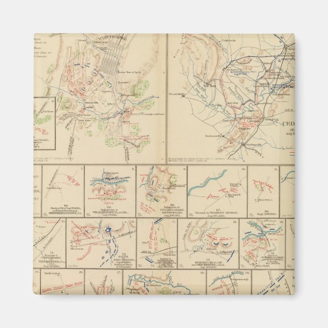 Winchester, Cedar Run, Port Republic, Va Magnet (Vorne)