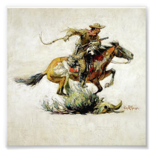 „Winchester Horse and Rider“ von Philip R Goodwin Fotodruck