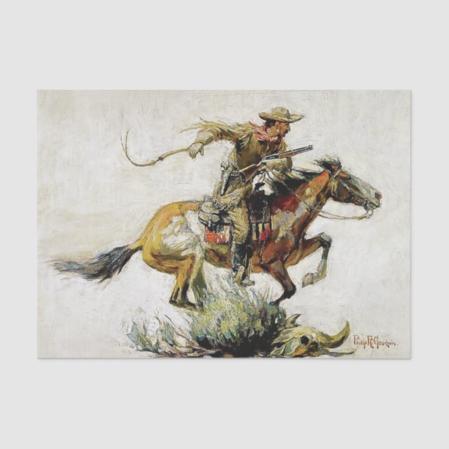 "Winchester Horse and Rider" von Philip R Goodwin Seidenpapier (Vorderseite)