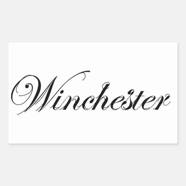 Winchester-Logo im klassischen Stil Rechteckiger Aufkleber (Vorderseite)