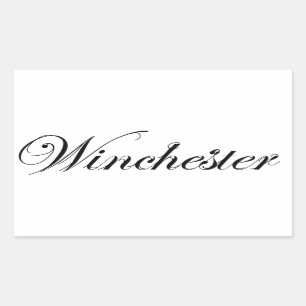 Winchester-Logo im klassischen Stil Rechteckiger Aufkleber