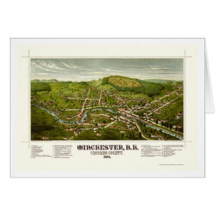 Winchester, panoramische Karte NH - 1887