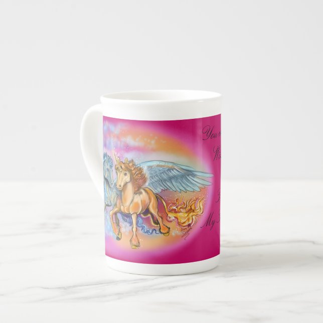 Wind and Flame Pegasus Unicorn~Spezielle Tasse (Vorderseite Links)