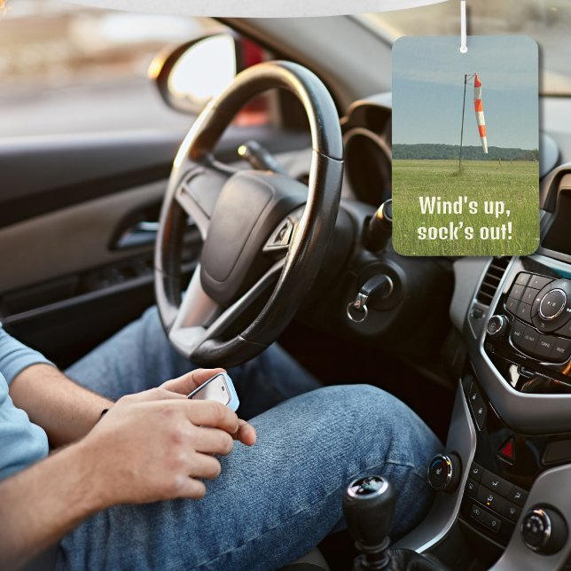 Wind auf, Sock's out, Foto, Funny, Aviation, Cool Autolufterfrischer (Von Creator hochgeladen)