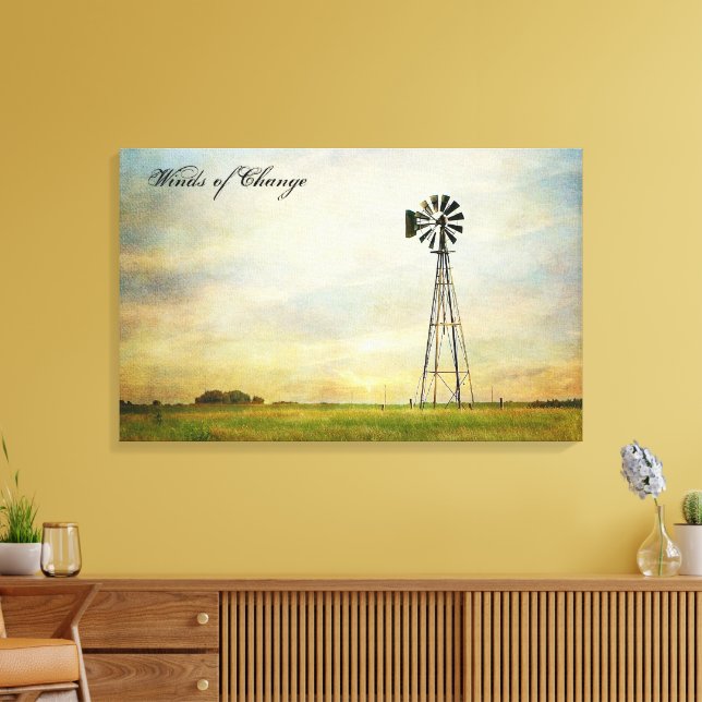 Wind aus Change Stretch Canvas Print Leinwanddruck (Insitu (Wohnzimmer))