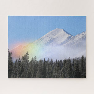 Wind Blown Mountain Snow Regenbogen Puzzle
