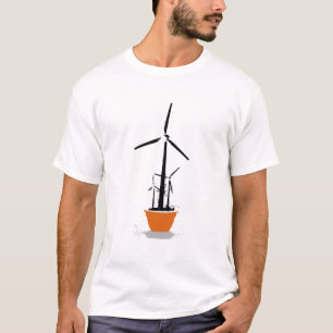 Wind-Blumen-Power T-Shirt