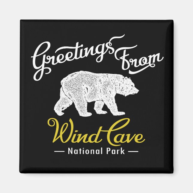 Wind Cave National Park Bear Magnet (Vorne)