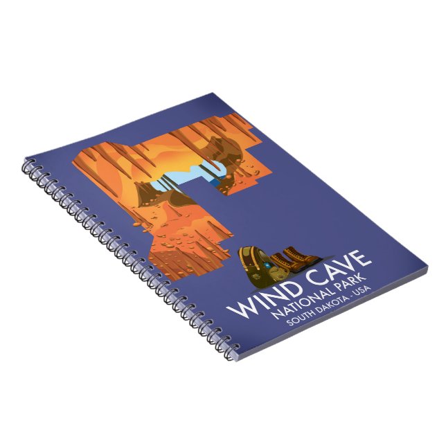 Wind Cave National Park Wanderposter. Notizblock (Rechte Seite)