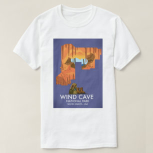 Wind Cave National Park Wanderreiseplakat. T-Shirt