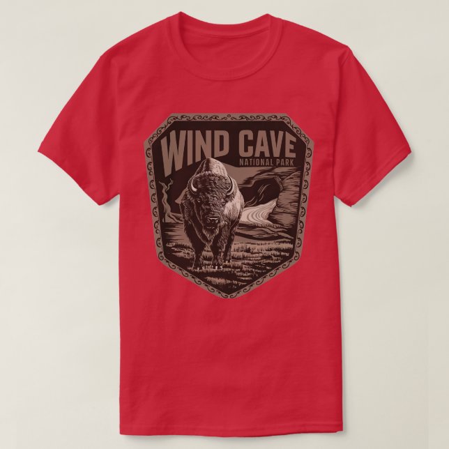 Wind Cave National Parks bison T-Shirt (Design vorne)