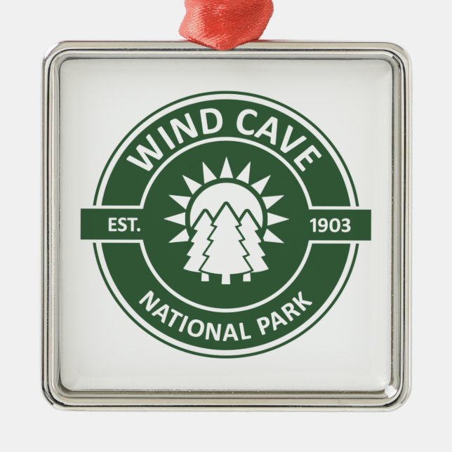 Wind Cave Nationalpark Ornament Aus Metall (Vorne)