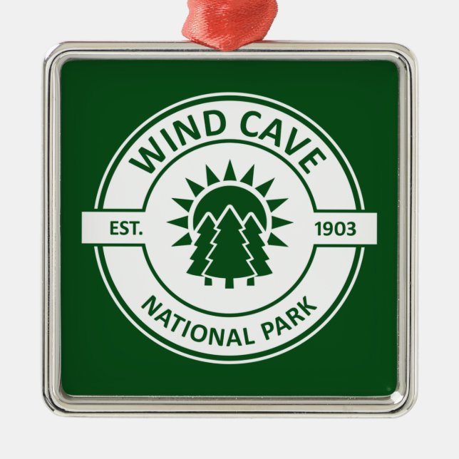 Wind Cave Nationalpark Ornament Aus Metall (Vorne)