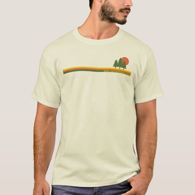 Wind Cave Nationalpark Pine Trees T-Shirt (Vorderseite)