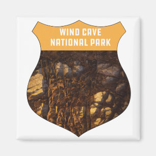 Wind Cave Nationalpark Retro Boxwork Südlich Dako Magnet