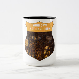 Wind Cave Nationalpark Retro Boxwork Südlich Dako Zweifarbige Tasse