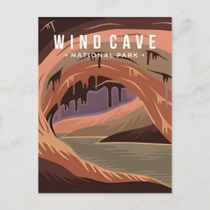 Wind Cave Nationalpark South Dakota Vintage Postkarte