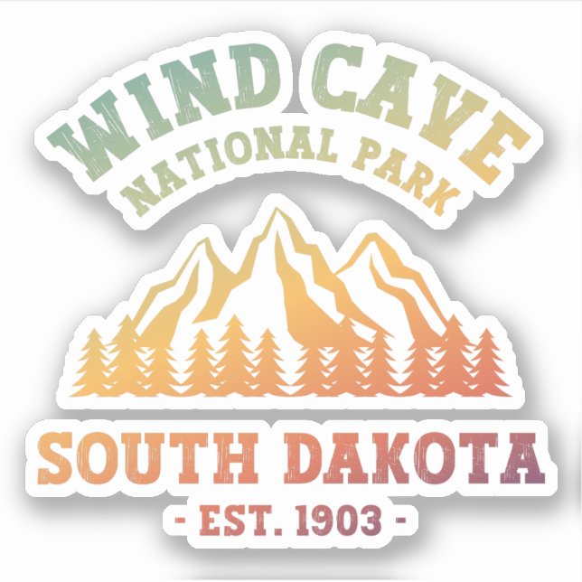 Wind Cave Nationalpark Süd Dakota Aufkleber (Vorderseite)