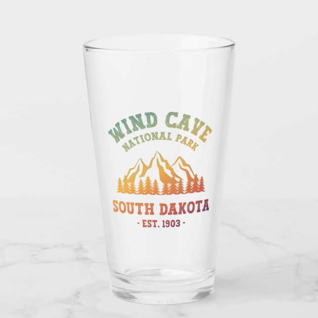 Wind Cave Nationalpark Süd Dakota Glas (Vorderseite)