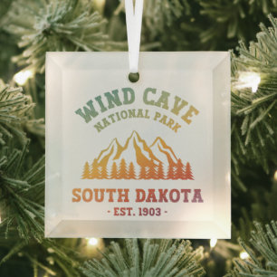 Wind Cave Nationalpark Süd Dakota Ornament Aus Glas