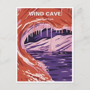 Wind Cave Nationalpark Süd Dakota Vintag Postkarte