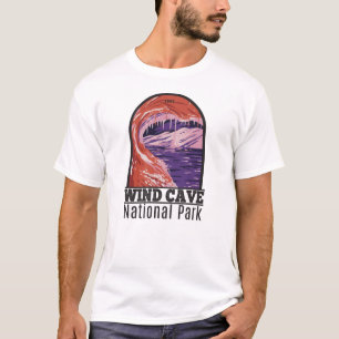 Wind Cave Nationalpark Süd Dakota Vintag T-Shirt